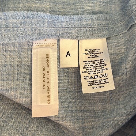 New Ann Taylor The Lana Light Blue slim ankle Pants in crosshatch  size 10. - Picture 5 of 8